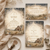 Save The Date Mariage céleste rustique