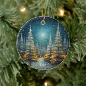 Assiettes En Carton Route couverte de neige rustique Joyeux Noël