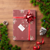 Étiquette Rustic Red Botanicals Christmas (Personnalisez la collection de ce créateur indépendant.)