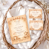 Carte D'accompagnement Rustic Coffee Baby Shower Diapper Raffle