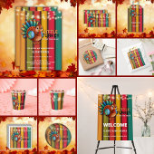 Serviette En Papier Baby shower rustique coloré Little Turkey