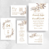 Save The Date Mariage Floral en Coton Rustique