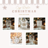 Rustiek Gezellig Blauw Kerstfeest Kaart