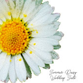 Rustic Daisy Summer Wedding Invitation