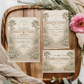 Save The Date Rustic Desert Meadow Wedding