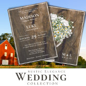 Rustiek Hout Aangepaste Bruiloft Gastenboek