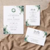 Save The Date Monogramme de mariage rustique eucalyptus verdure (Personnalisez la collection de ce créateur indépendant. )