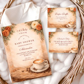 Carte D'accompagnement Rustic Fall A Baby Is Brewing Diapper Raffle