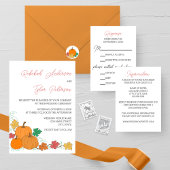 Carte D'accompagnement Mariage d'automne rustique