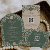 Invitations En Acrylique Mariage floral vert officiel