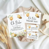 Invitations En Acrylique Rustic Floral Oh Babee Honey Bee Baby Shower