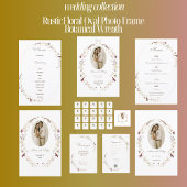 Sticker Carré Cadre photo ovale à motif floral rustique Couronne