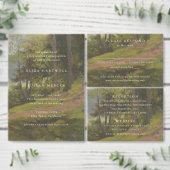 Rustic Forest Elegant Wedding Kaart (Personaliseer de collectie van deze zelfstandige maker.)