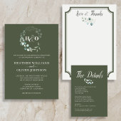 Invitation Mariage d'été rustique Eucalyptus Script
