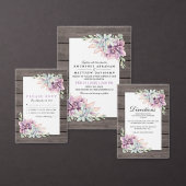 Mariage floral rustique Succulent Numéros de table (Personnalisez la collection de ce créateur indépendant.)