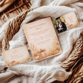 Rustic Gingham Pumpkin Fall Graduation Kaart