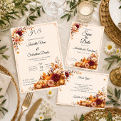 Cartons Réponse Mariage de récolte rustique