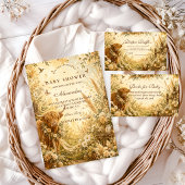 Invitation Fête de Bébé Bohème Vache Highland Rustique