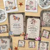 Serviette En Papier Rustic Rose équitation fête d'anniversaire