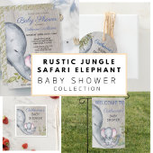 Oerwoud Safari Olifant Baby shower Dank u Bedankdoosjes