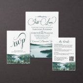 Programme Rustic Lake Tahoe Watercolor Landscape Wedding (Personnalisez la collection de ce créateur indépendant.)