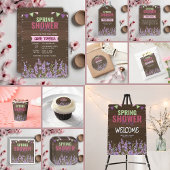 Sticker Rond Baby shower de la fête de la douche de printemps d