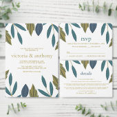 Tampon Auto-encreur Flore de feuille rustique (Personnalisez la collection de ce créateur indépendant.)