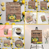 Rustieke Lemon Basket Modern Schattige Baby shower Informatiekaartje