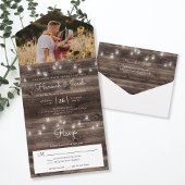 Save The Date Mariage de bois rustique Marson Jar