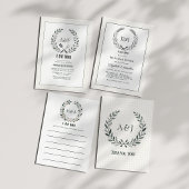 Invitation Fête de fiançailles Rustique Monogramme Je Fais un