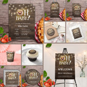 Assiettes En Carton Baby shower à tarte rustique Oh Baby Cutie