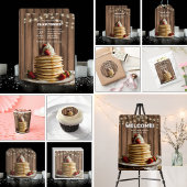 Assiettes En Carton Pancakes rustiques Baby shower bébé et brunch