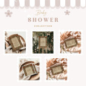 Rustic Granegranate Baby shower Kaart