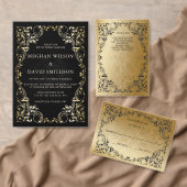 étiquette cadre en or noir rustique (Personnalisez la collection de ce créateur indépendant. )