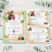 Papier Rustique Romantique Automne Berry Wedding Programm (Personnalisez la collection de ce créateur indépendant.)