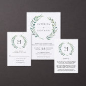 Sticker Rond Mariage Monogramme vert Sage simple (Personnalisez la collection de ce créateur indépendant.)