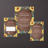 Save The Date Tournesol rustique Babys Respirer frontière Mariag (Personnalisez la collection de ce créateur indépendant.)