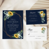 tableau de sièges mariage des tournesols aquarelle