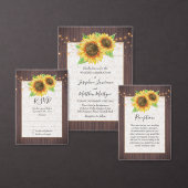 Programme Mariage rustique de dentelle de tournesol (Personnalisez la collection de ce créateur indépendant.)