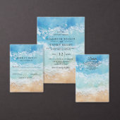 Invitation Carte Postale Eau Rustique Eté Mer Plage Mariage RSVP (Personnalisez la collection de ce créateur indépendant.)