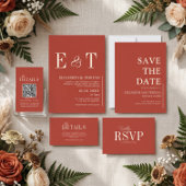 Invitation Mariage Élégant Rustique Minimaliste