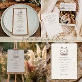 Westerne Boho Hoefijzer bruiloft Save the Date