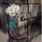 Carte Postale Faire-part marguerite rustique mariage campagnard ouest enreg