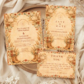 Rustieke Westerse Cowgirl Tuin Bruiloft Bedankkaart