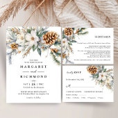 Rustique Floral Winter Wedding Menu