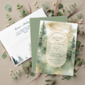 Carte D'accompagnement Winter Pine Tree Forest Rustic Mariage Détails (Personnalisez la collection de ce créateur indépendant. Test)
