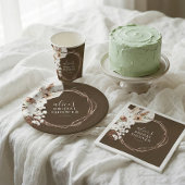 Serviette En Papier Rustic Boho Botanical Bridal Shower