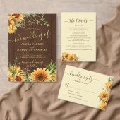 Invitation Autumn fall floral barn wood bridal shower (Personnalisez la collection de ce créateur indépendant. )