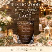 Rustieke houten slingerlichten bruiloft save the d