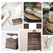 Rustiek hout repetitie diner de avond ervoor spandoek